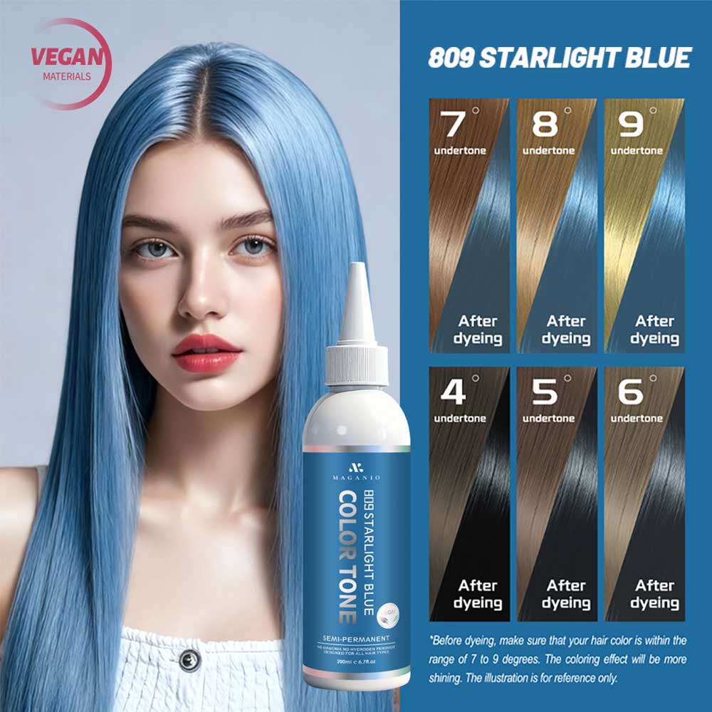 MAGANIO Ammonia Free Starlight Blue Hair Color - Image 3