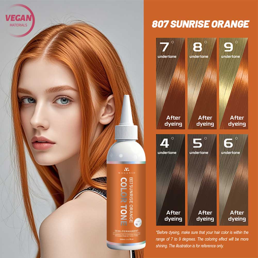 MAGANIO Ammonia Free Sunset Orange Hair Color - Image 3